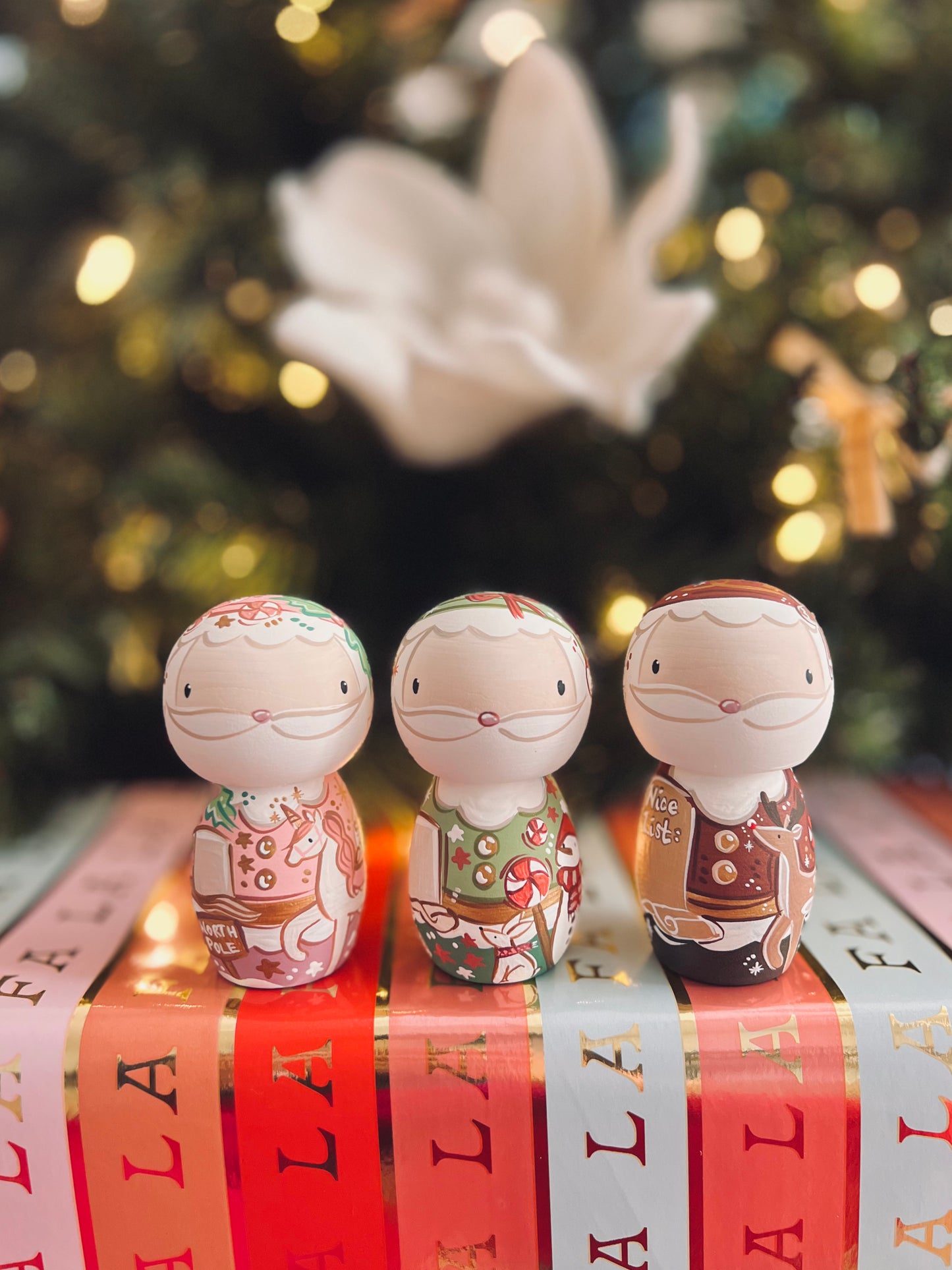 Christmas - Santa Peg Doll - custom with kids names