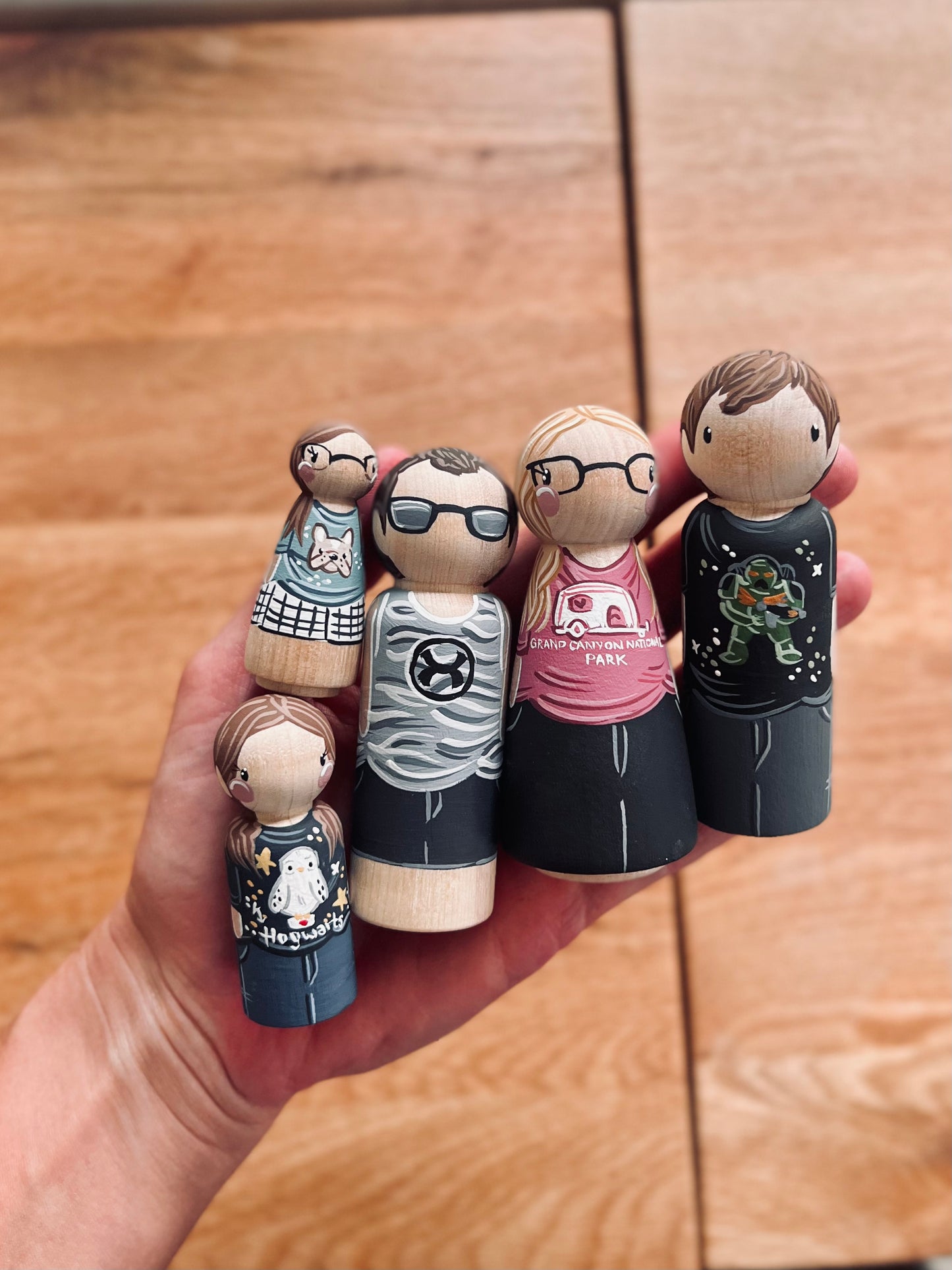 Peg Dolls - Family Portrait - separately