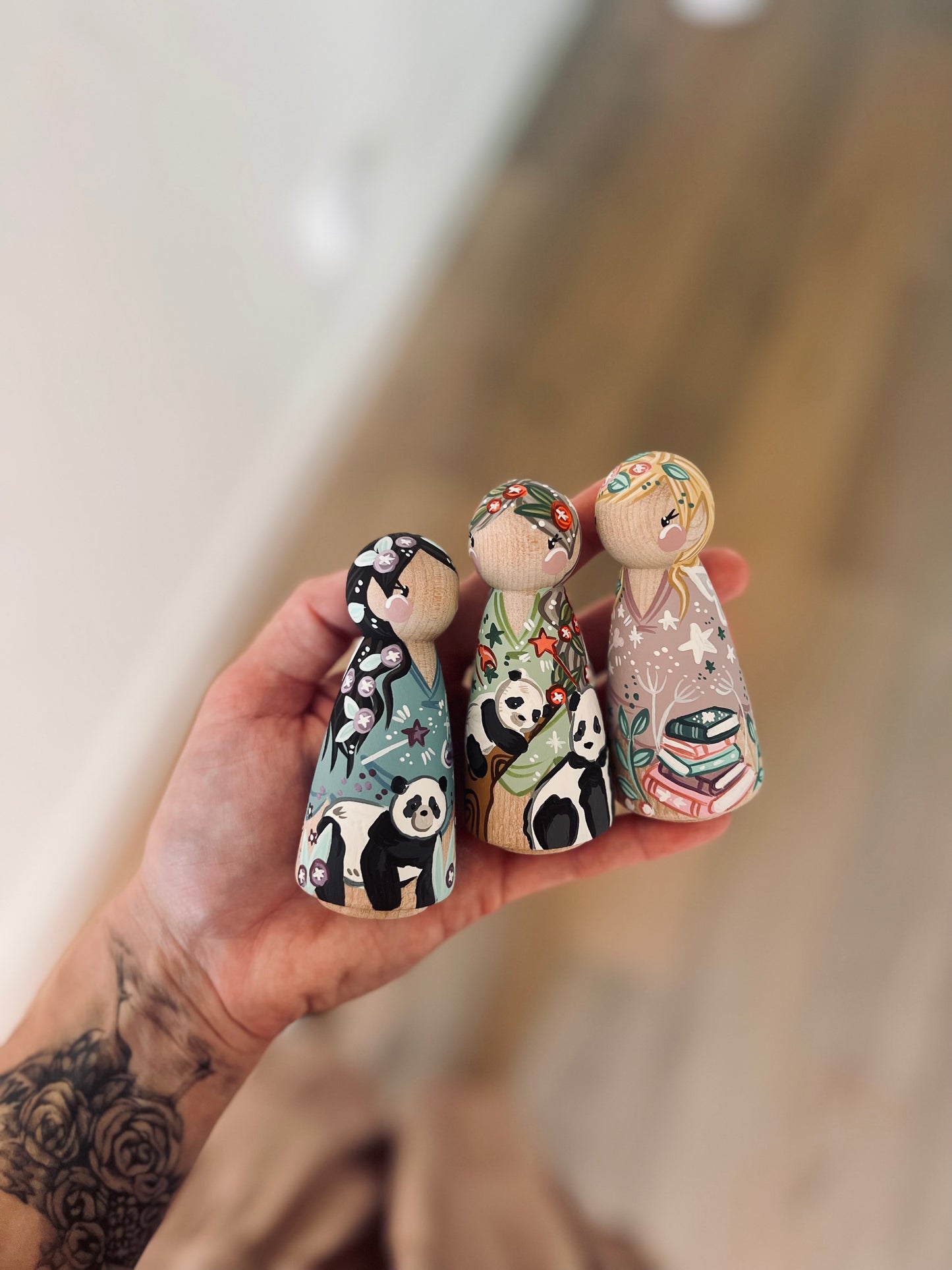 Peg Dolls - 3 Custom