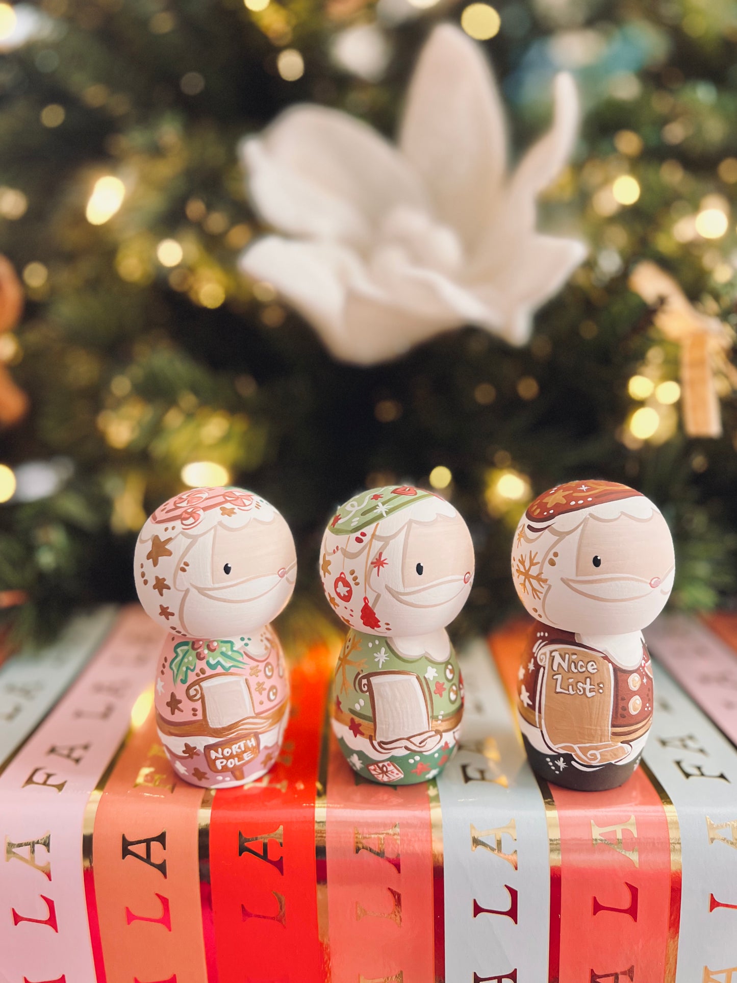 Christmas - Santa Peg Doll - custom with kids names