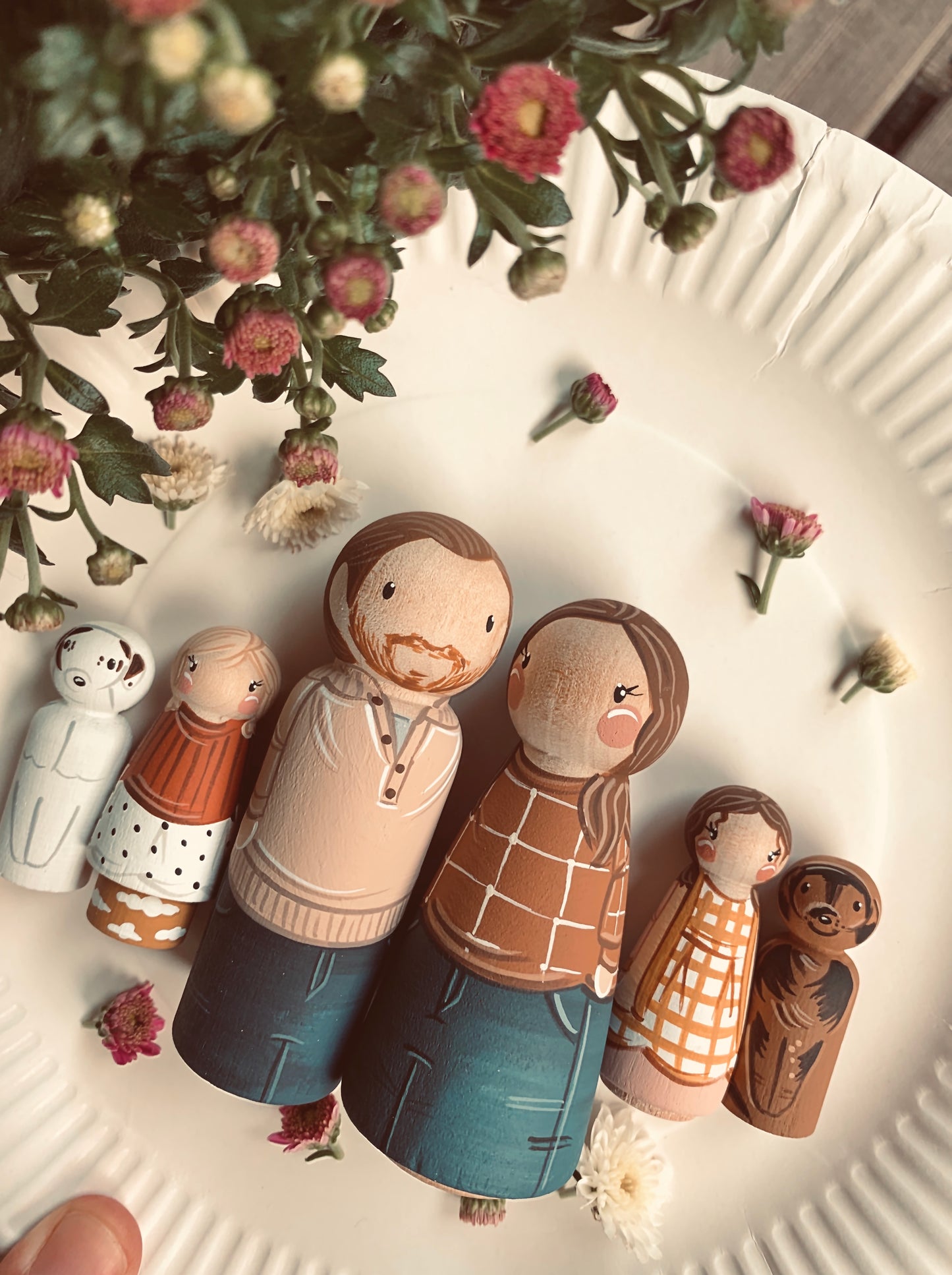 Peg Dolls - Family Portrait - separately