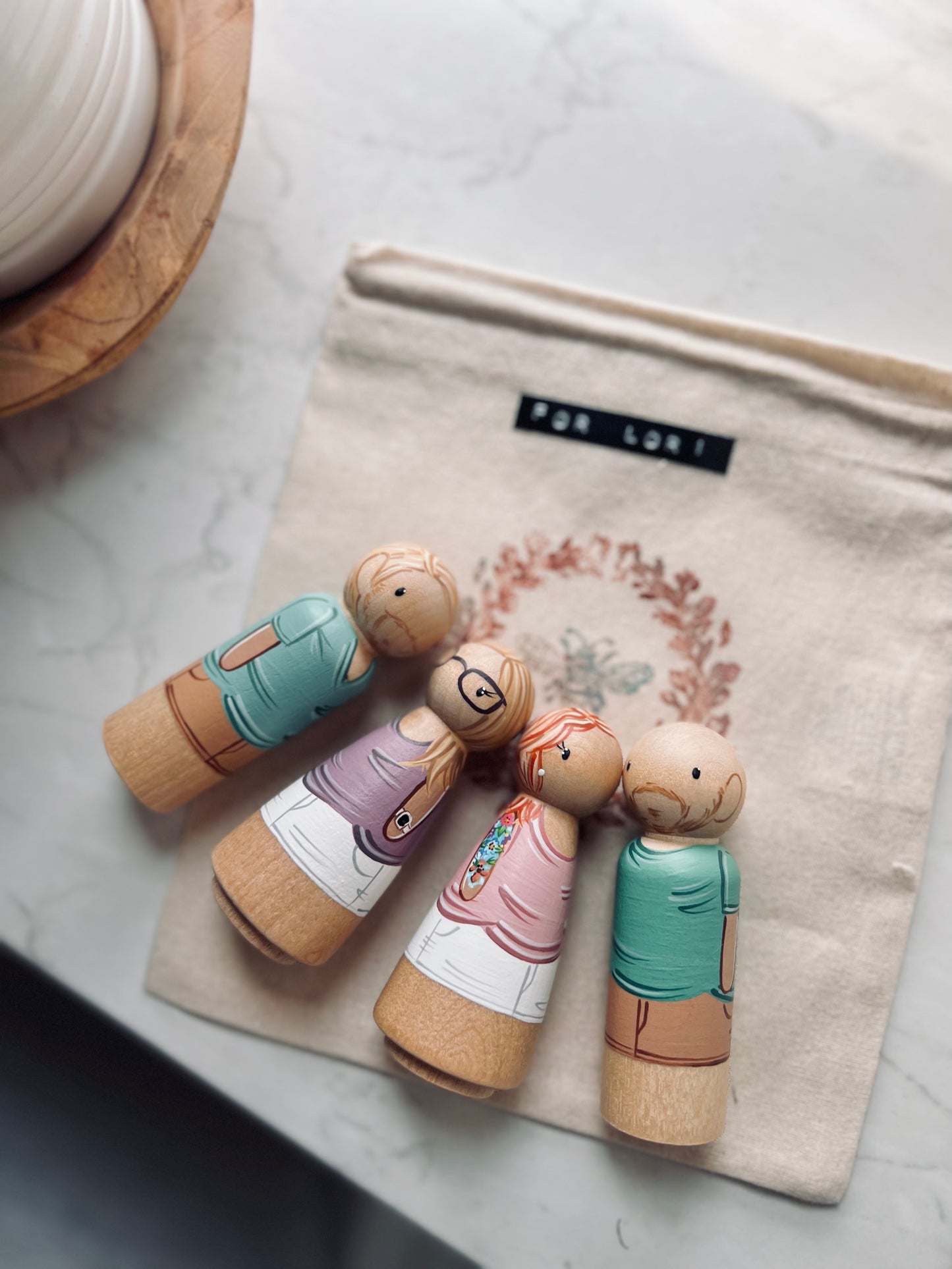 Peg Dolls - Family Portrait - separately