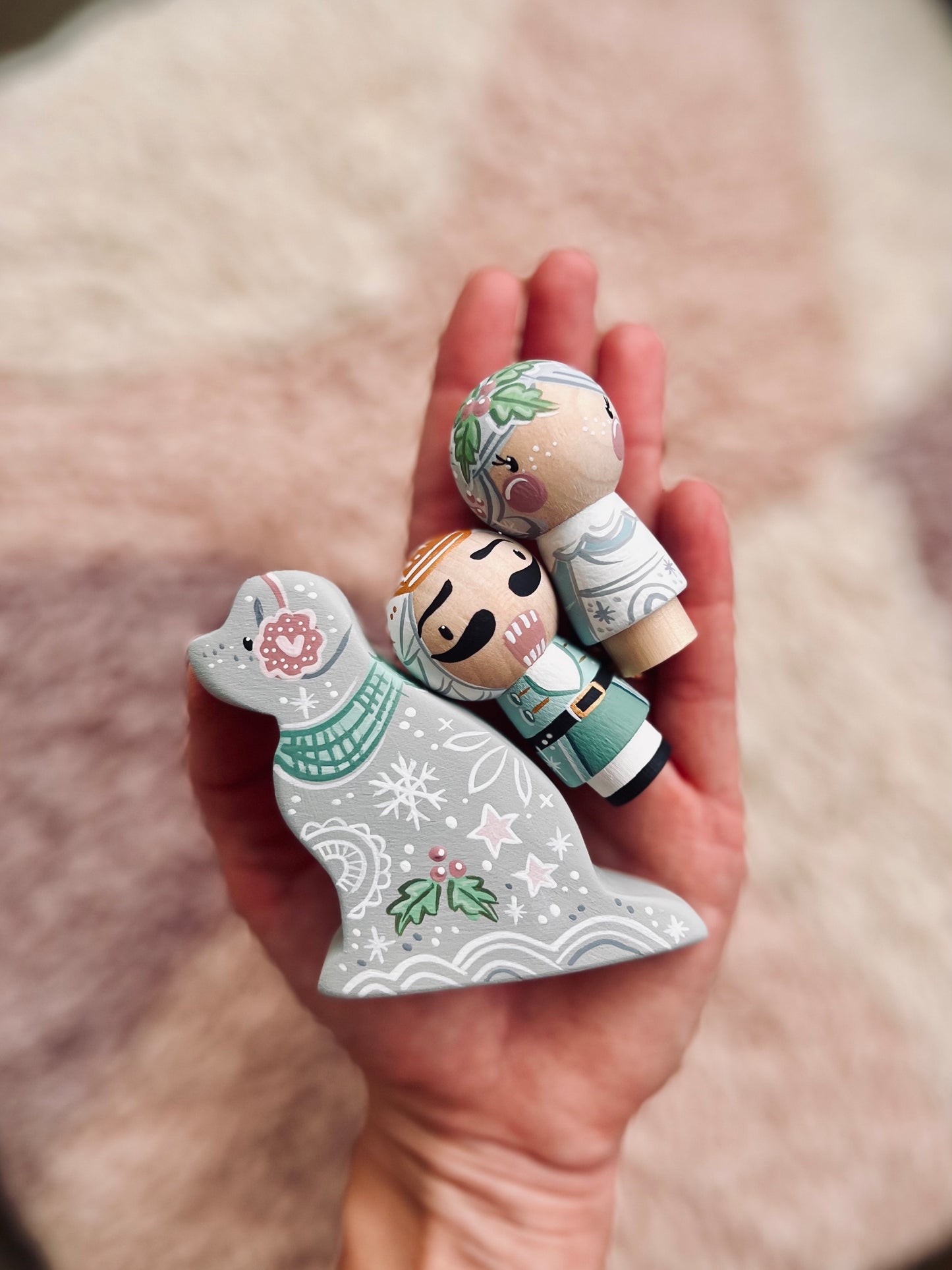 Christmas - Peg Dolls - Kokeshi