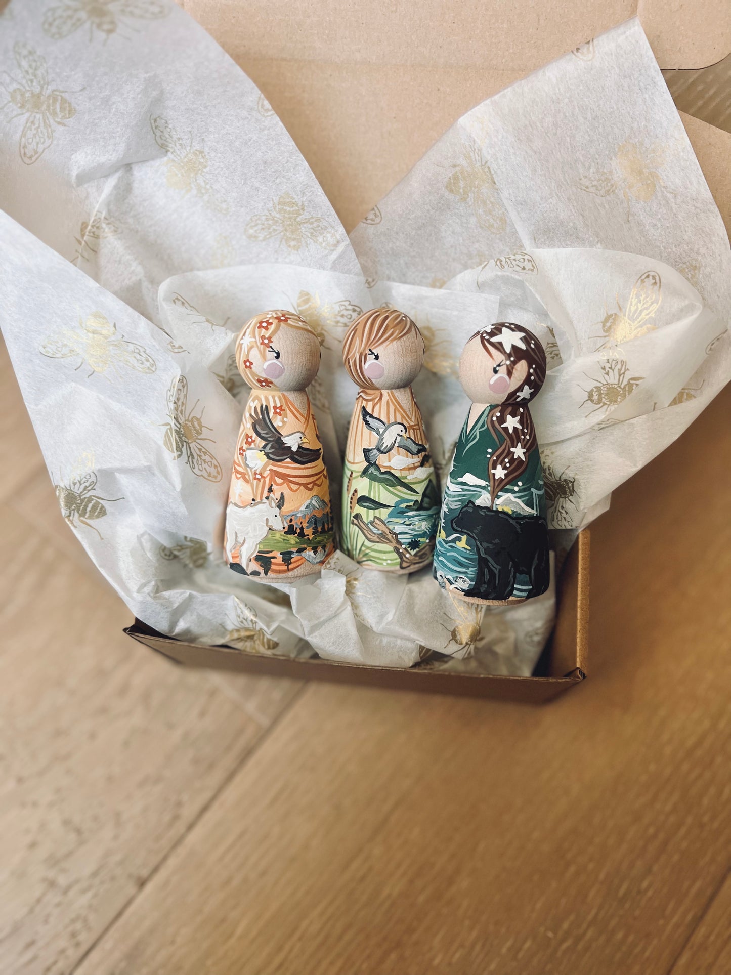 Peg Dolls - 3 Custom