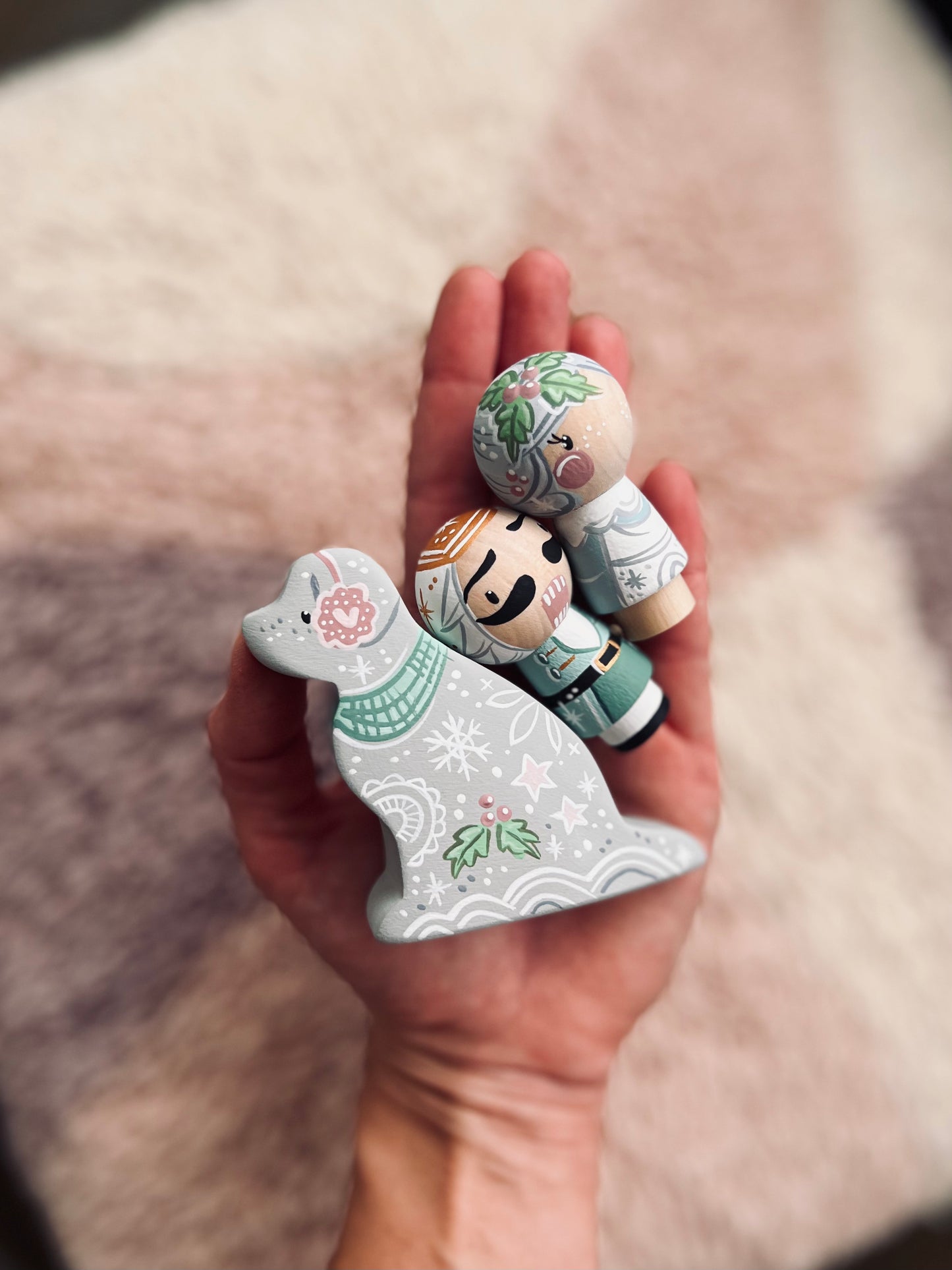 Christmas - Peg Dolls - Kokeshi